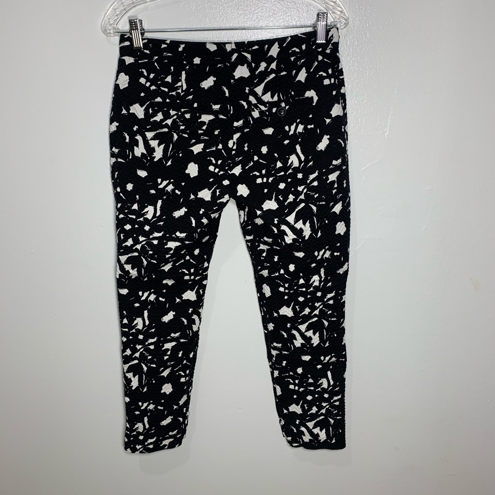 Ann Taylor LOFT black and white print cropped pant - Picture 8 of 16